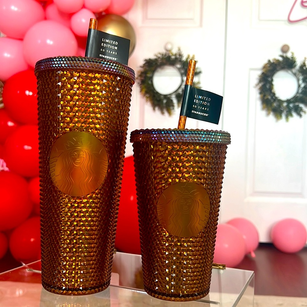 Starbucks 50th anniversary studded tumblers